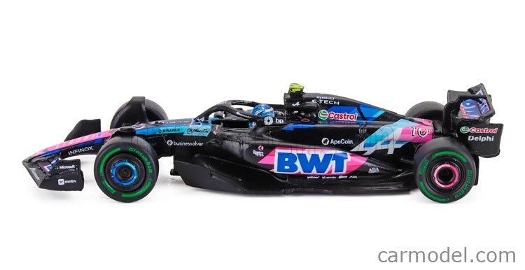 Spark-model Alpine F1 A524 Team Bwt Alpine N 10 3rd Brazilian Gp 2024 Pierre Gasly 1:64 čierna modrá ružová