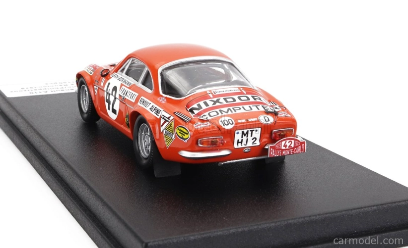 Trofeu Renault A110 Alpine (nočná verzia) N 42 Rally Tour De La Reunion 1979 Bernard Beguin - Philippe Ozoux 1:43 Orange