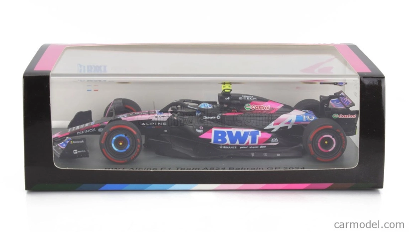 Spark-model Alpine F1 A524 Team Bwt Alpine N 10 Bahrain Gp 2024 Pierre Gasly 1:43 Černá Modrá Růžová