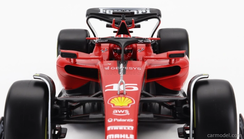 Bburago Ferrari F1  Sf-23 Team Scuderia Ferrari N 16 Season 2023 Charles Leclerc - Con Vetrina - With Showcase - Exclusive Carmodel 1:18 Červená Černá