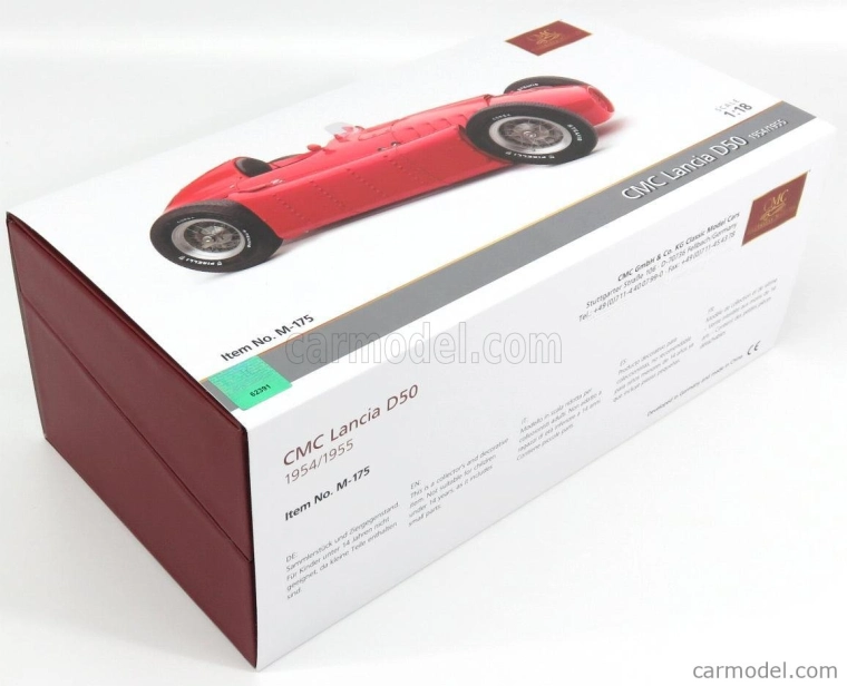 Cmc Lancia F1 D50 Ferrari 1954 1:18 červená