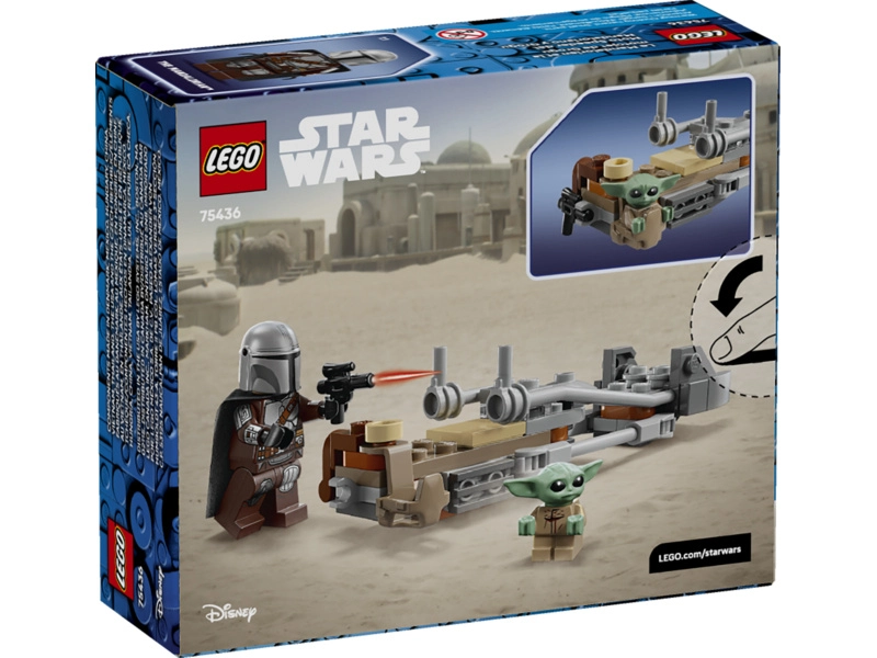 LEGO Star Wars - Mandalorian a Grogu a speederová motorka