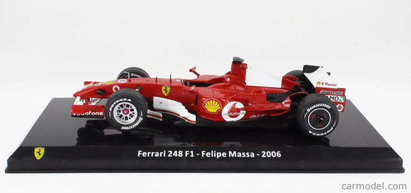 Edicola Ferrari F1 248 F1 N 6 Sezóna 2006 Felipe Massa - Con Vetrina - s vitrínou 1:24 červená biela