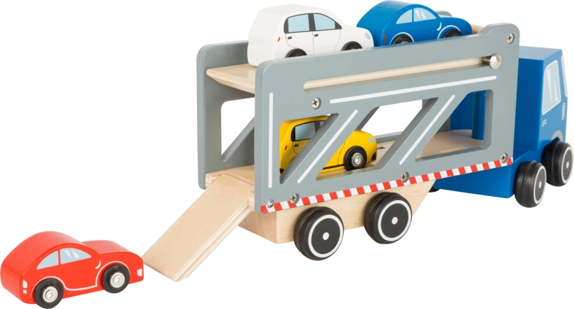 Small Foot Dřevěný transporter s 4 auty Premium