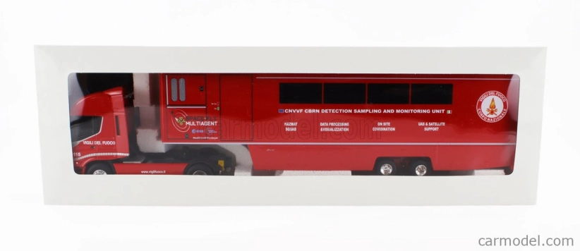 Eligor Iveco fiat Stralis 480e6 Euro 6 Truck Fire Engine Space Fly Multiagent Cbrn Detection Sampling And Monitoring Unit 2018 1:43 Červená Černá