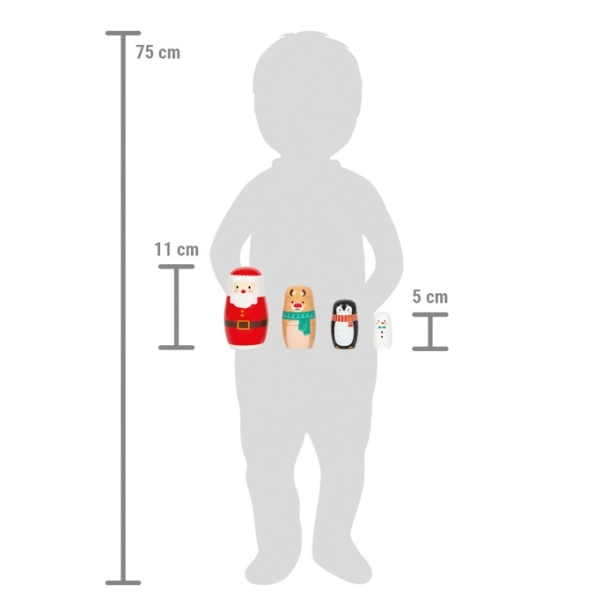 small foot Matrjoška Vánoční edice