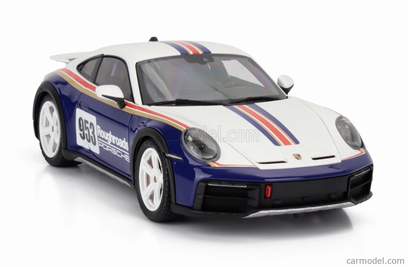 Minichamps Porsche 911 992 N 953 Rally Dakar Roughroads Coupe 2023 1:18 Bílá Modrá
