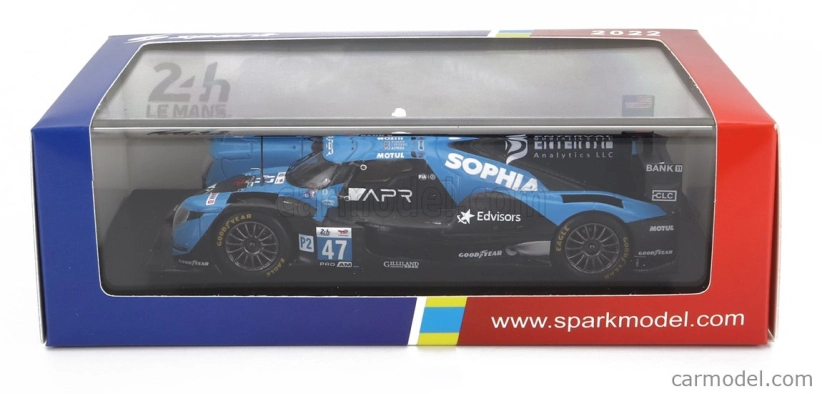 Spark-model Oreca Gibson 07 Gk428 4.2l V8 Team Algarve Pro Racing N 47 24h Le Mans 2022 S.floersch - J.falb - J.aitken 1:43 Black Light Blue