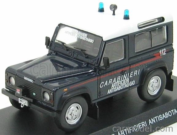 Edicola Land rover Land Defender Carabinieri Artificieri Antisabotaggio 1998 1:43 Modrá Bílá