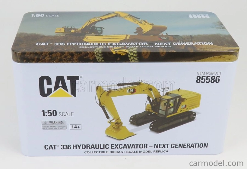 Dm-models Caterpillar Cat336 Escavatore Cingolato - Tractor Hydraulic Excavator Scraper - Next Generation 1:50 Žlutá Černá