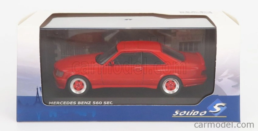 Solido Mercedes benz S-class 560sec Amg (c126) Wide Body 1990 1:43 Red