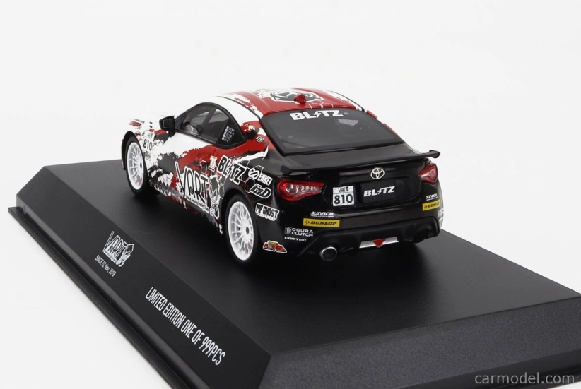 Kyosho Toyota 86 Vart N 810 Racing 2019 1:43 čierna biela červená