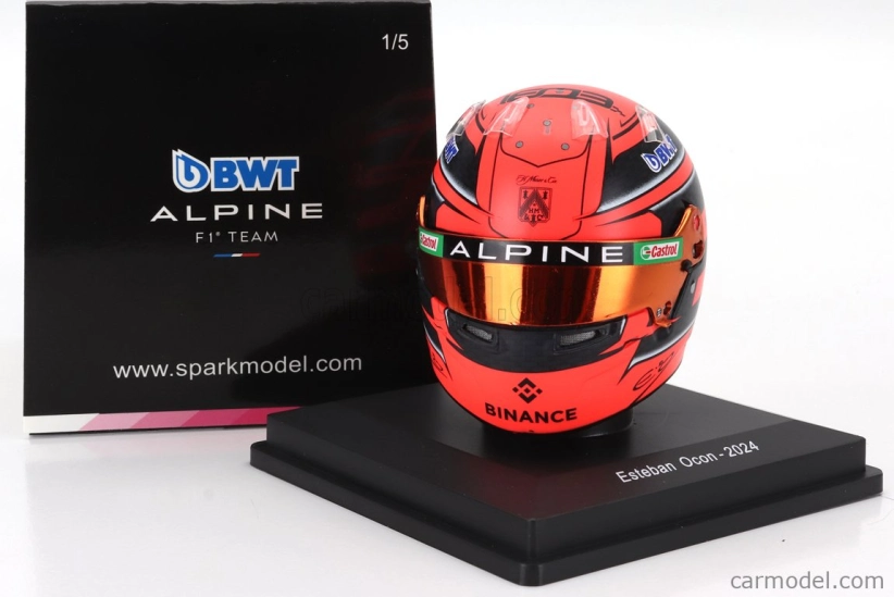 Spark-model Bell helmet Casco Helmet F1 Esteban Ocon Team Bwt Alpine N 31 Season 2024 1:5 Red