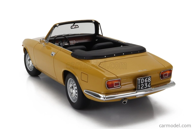 Mitica Alfa romeo Giulia 1600 Gtc Cabriolet Otvorený 1964 - Interiér Čierna 1:18 Giallo Ochre - Žltá