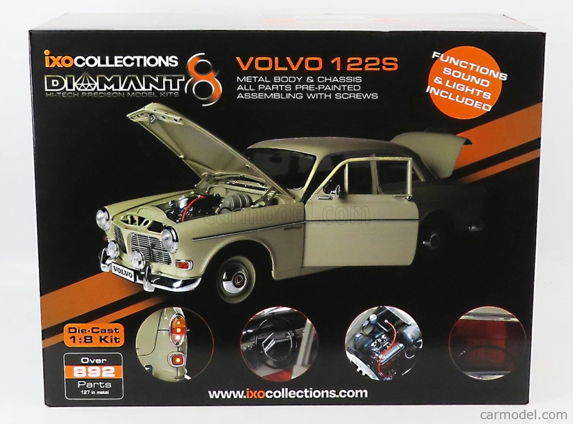 Ixo-models Volvo 122s Amazon 1965 - With Light & Sound Effects 1:8 Ivory