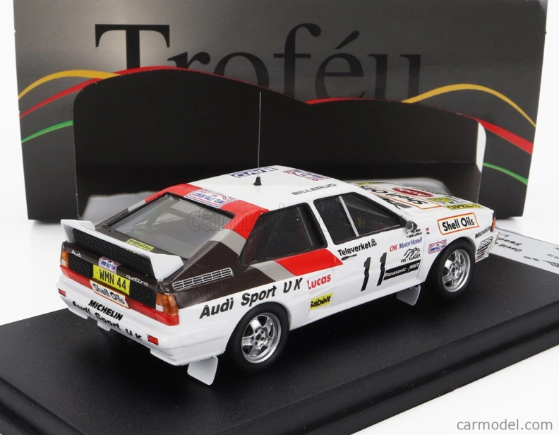 Trofeu Audi Quattro (nočná verzia) N 11 Rally Sweden 1985 David Liewellin - Phil Short 1:43 Biela