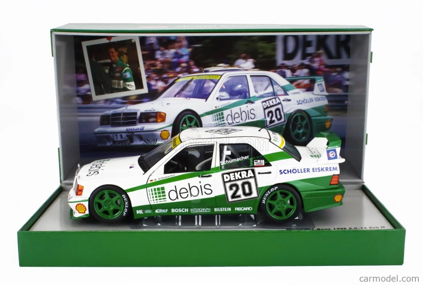 Werk83 Mercedes benz 190e Evo2 Team Zakspeed Racing N 20 Norisring Race Dtm 1991 Michael Schumacher 1:18 Bielozelená