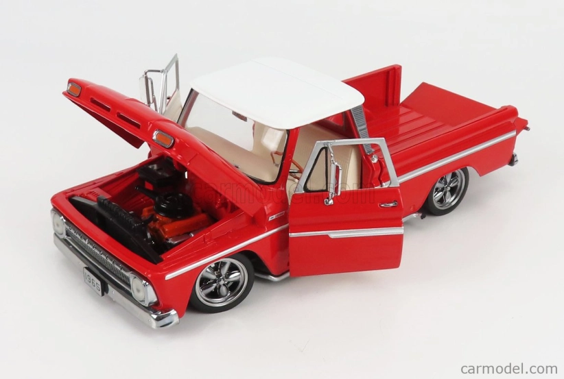 Sun-star Chevrolet C-10 Pick-up Lowrider 2-dverový 1965 1:18 Červená biela