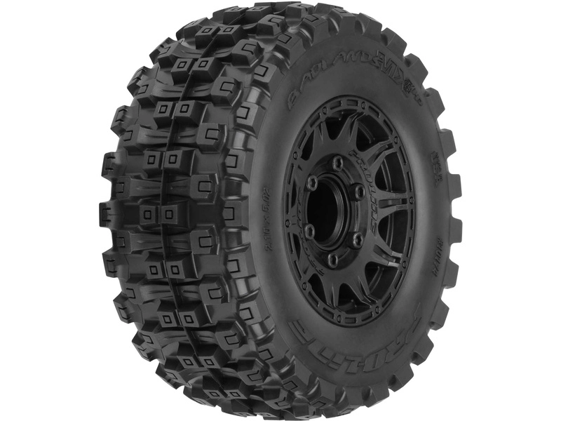 Pro-Line bike 2.8", pneumatiky Badlands MX28 Belted, čierny disk Raid H12 (2)