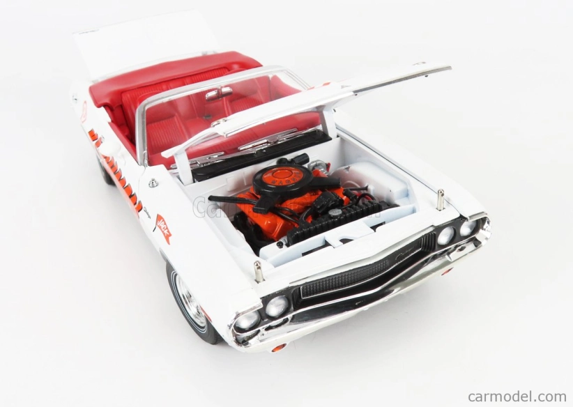 Greenlight Dodge Challenger Convertibile Kochman Hell Drivers 1970 1:18 Biela červená