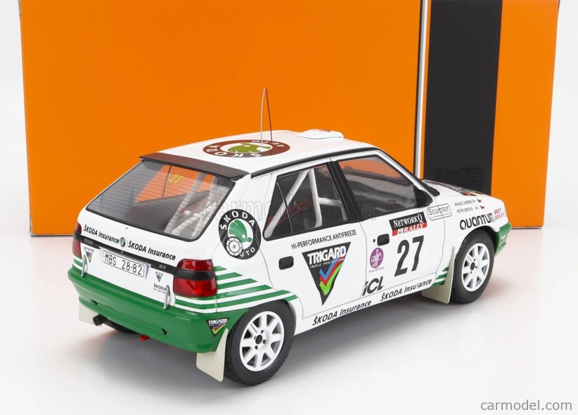Ixo-models Škoda Felicia N 27 Rally Rac Lombard 1995 P.sibera - P.gross 1:18 Bielozelená