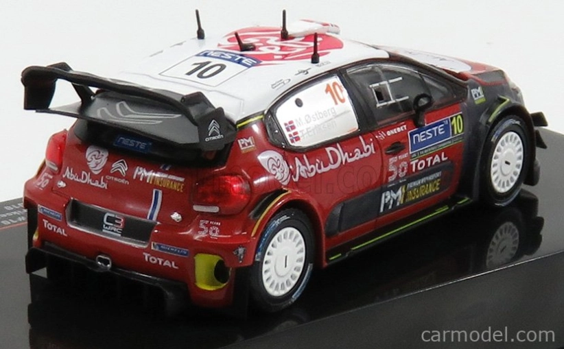 Ixo-models Citroen C3 Wrc Abu Dhabi N 10 Rally Finland 2018 M.ostberg - T.eriksen 1:43 Red Grey