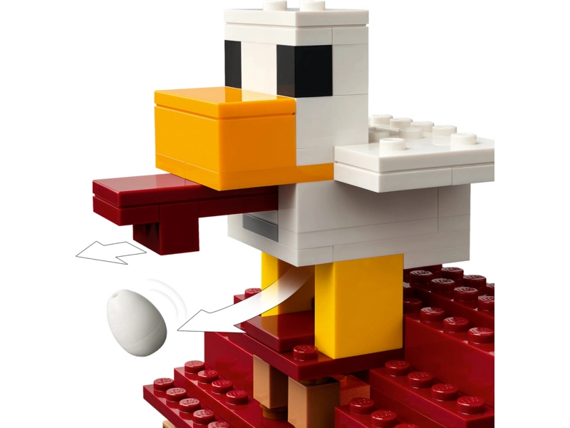 LEGO Minecraft - Balón v podobe ďatľa a útok na dedinu