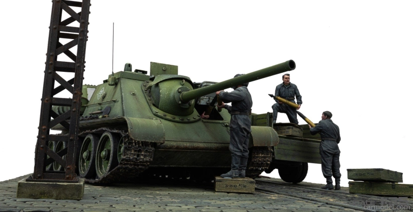 Miniart GAZ Set Ammo Loading Diorama - Truck With Tank Su-85 With Military Figures 1:35 /