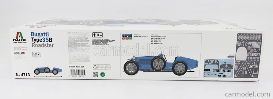 ROZBALENO-Italeri Bugatti Type 35b Roadster 1927 1:12 /