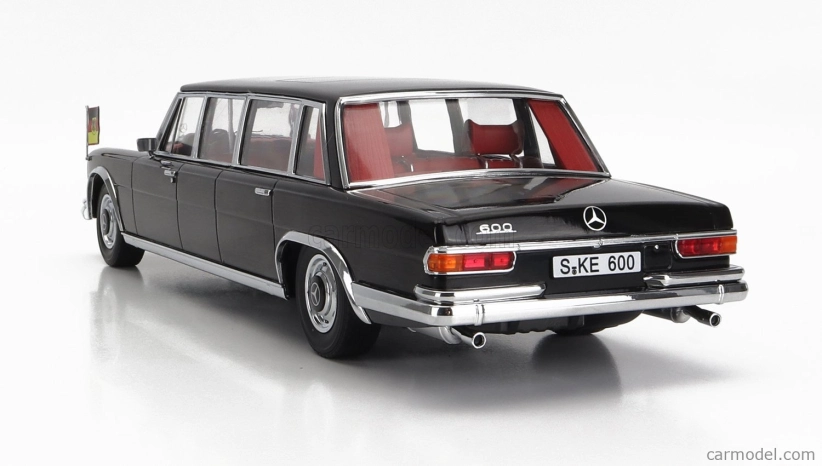 Mercedes benz triedy S 600 Lwb Pullman (w100) Willy Brandt - Georges Pompidou 1964 1:18 čierna
