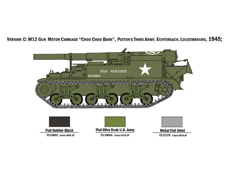 Italeri samohybné dělo M12 (1:72)