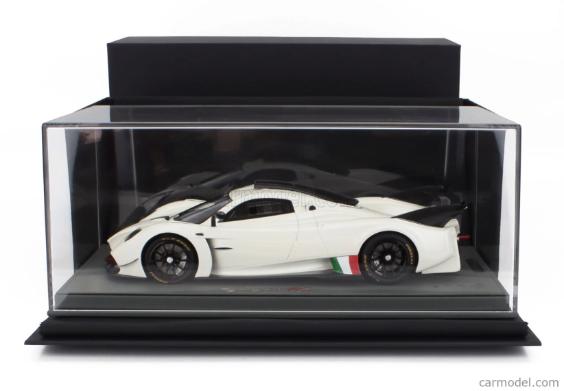 Bbr-models Pagani Huayra R 2021 - Con Vetrina - With Showcase 1:18 Bianco Benny - Bílá Černá