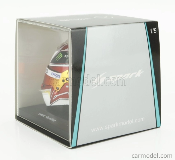 Spark-model prilby Bell Casco Helma F1 Lewis Hamilton Majster sveta Team Amg Petronas W10 N 44 2nd Usa Gp 2018 1:5 Red White