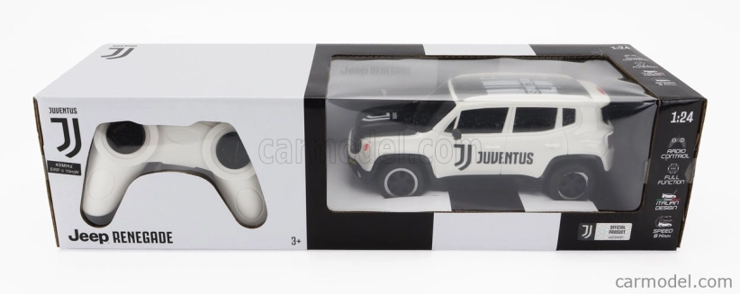 Mondomotors Jeep Renegade Futbalový klub F.c. Juventus 2017 1:24 biela čierna