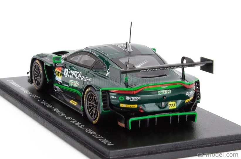 Spark-model Aston martin Vantage Amr Gt3 Evo Team D'station Racing N 777 Gt300 Class Super Gt 2025 Tomonobu Fujii - Charlie Fagg 1:43 Zelená