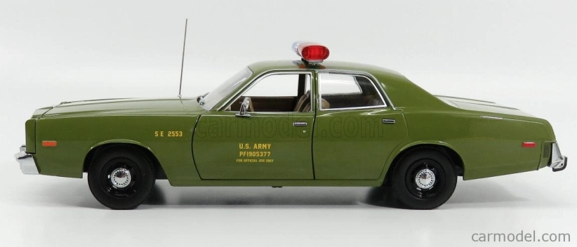 Greenlight Plymouth Fury U.s. Army Military Police 1977 - A-team 1:18 Vojenská Zelená
