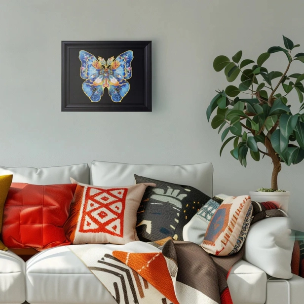 RoboTime Drevené puzzle Motýľ Morpho Helena