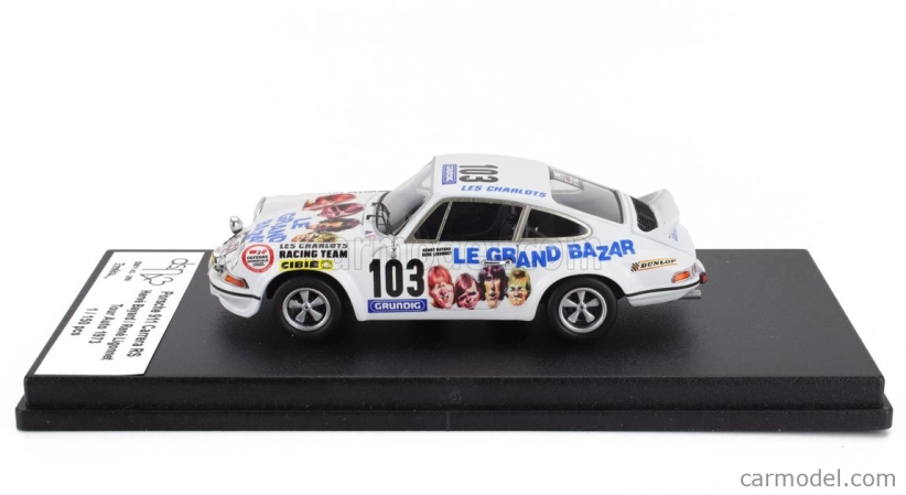 Trofeu Porsche 911 Carrera Rs Coupe N 103 Tour Auto 1973 Herve Bayard - Rene Ligonnet 1:43 Bílá