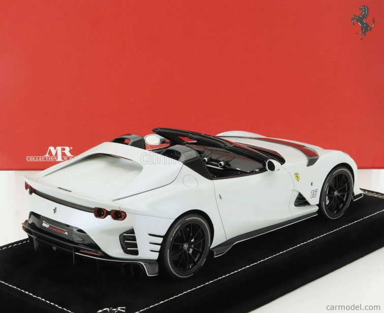 Mr-models Ferrari 812 Competizione A Spider N 16 Personal Car Charles Leclerc 2022 - Con Vetrina - With Showcase 1:18 Bianco Onda Marina - Matná Bílá