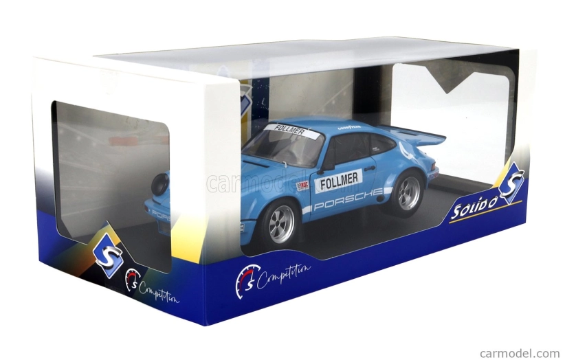 Solido Porsche 911 Carrera 3.0 Rsr N 4 Iroc Riverside 1974 George Follmer 1:18 Blue