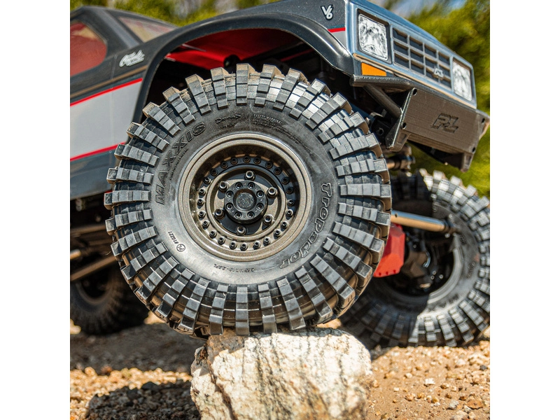 Pro-Line disk 2.9" Black Rhino Armory Gunmetal Aluminum Dual Offset (+5/+10): Axial SCX6