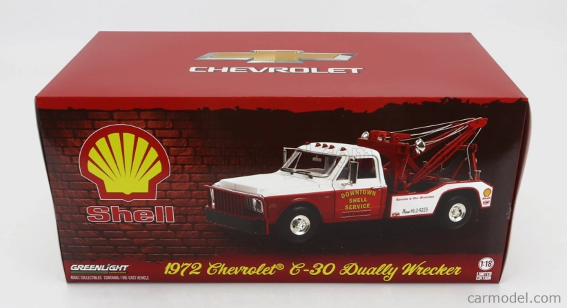 Greenlight Chevrolet C-30 Truck 1972 Odtahový vůz 1:18, bílá