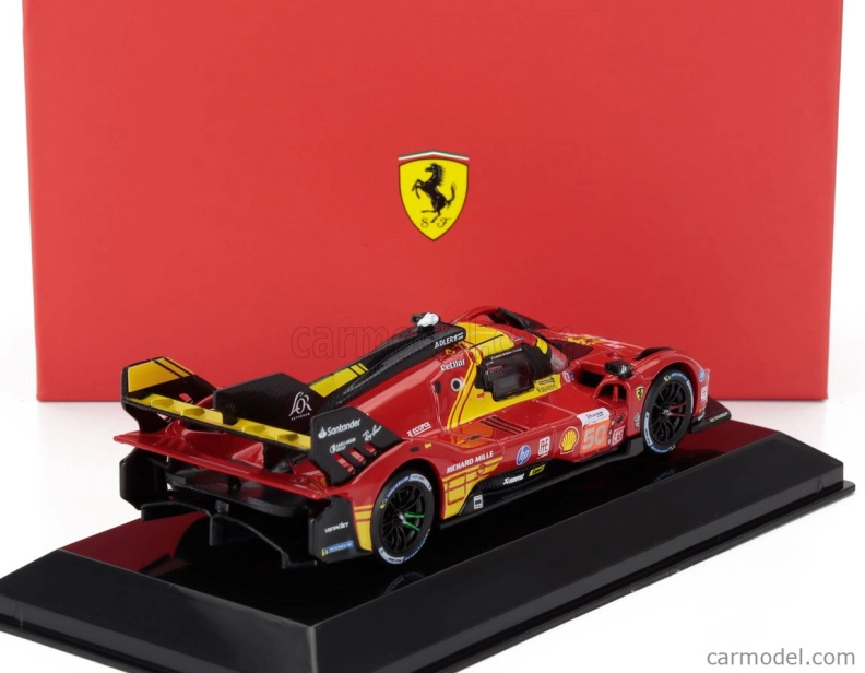 Bburago Ferrari 499p 3.0l Turbo V6 Team Ferrari Af Corse N 50 Winner 24h Le Mans 2024 Antonio Fuoco – Miguel Molina – Nicklas Nielsen – With Showcase 1:43 Red