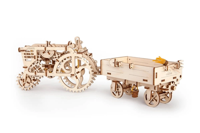 Ugears 3D drevené mechanické puzzle Vlečná loď