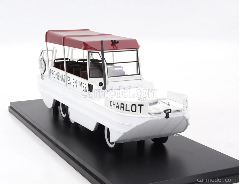 Perfex GMC Dukw Cckw 353 Charlot Truck Boat Promenades En Mer Anfibio Gommato 3-assi 1965 1:43 Bílá Červená