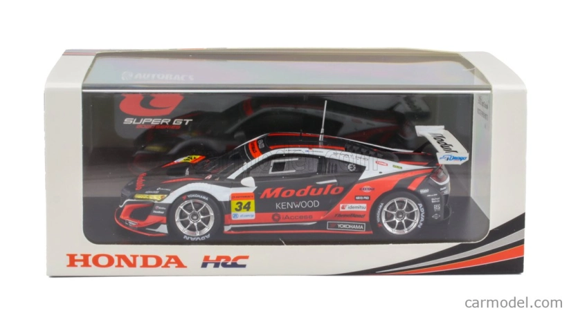 Spark-model Honda Nsx Gt3 Team Modulo Drago Corse N 34 Gt300 Class Super Gt 2020 Ryo Michigami - Jake Parson 1:43 Červená čierna biela