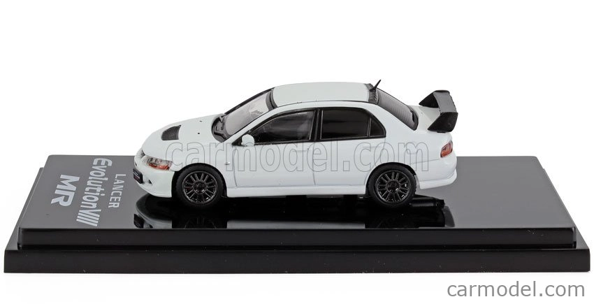 Zapaľovanie-model Mitsubishi Lancer Evolution Viii s motorom 2000 1:64 Biela