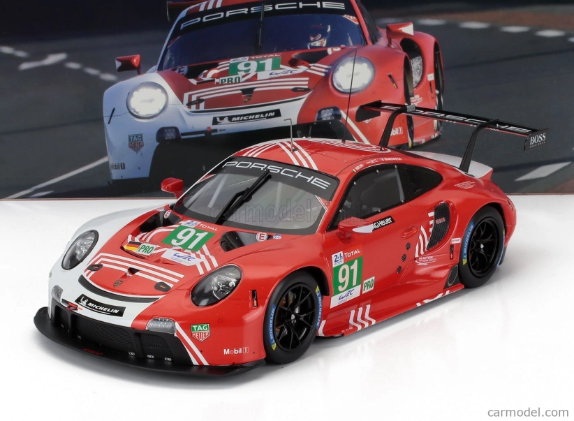 Ixo-models Porsche 911 991-2 Rsr N 91 24h Le Mans 2020 Gianmaria Bruni - Richard Lietz - Frederic Makowiecki- Porsche 917 Tribute Design 1:18 Red