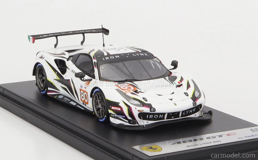 Looksmart Ferrari 488 Gte Evo 3.9l Turbo V8 Team Iron Lynx N 80 24h Le Mans 2022 M.cressoni - G.fisichella - R.heistand 1:43 biela čierna