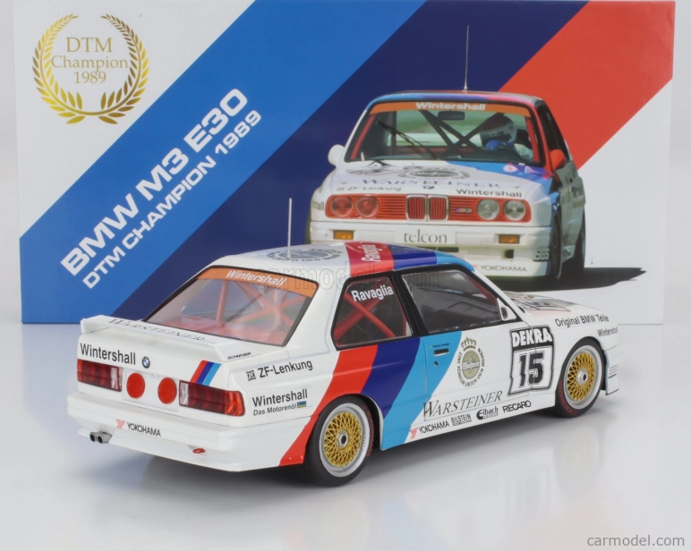 Werk83 BMW 3-series M3 (e30) Team Schnitzer Warsteiner N 15 Winner Dtm Season 1989 Roberto Ravaglia 1:18 Bílá Červená Modrá